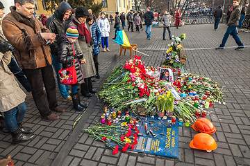 Image showing Ukrainian revolution, Euromaidan after an attack by government f