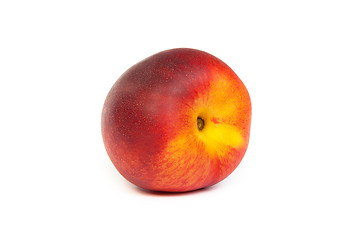 Image showing Three fresh nectarines on white