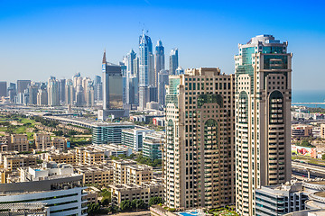 Image showing Dubai downtown. East, United Arab Emirates architecture