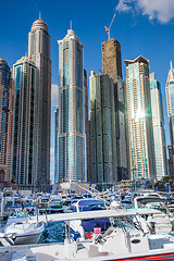 Image showing Dubai Marina cityscape, UAE