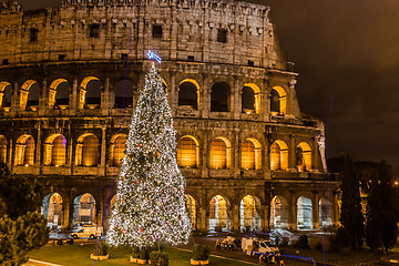 Image showing Coliseum of Rome, Italy on christmas