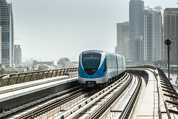 Image showing Dubai metro railway