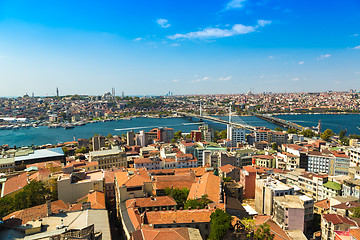 Image showing Istanbul panoramic view from Galata tower. Turkey