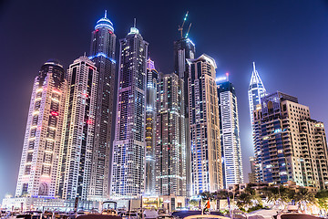 Image showing Dubai Marina cityscape, UAE