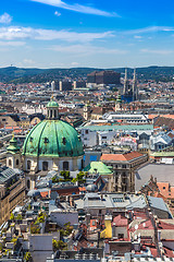 Image showing Panorama of Vienna from St. Stephen's Cathedral