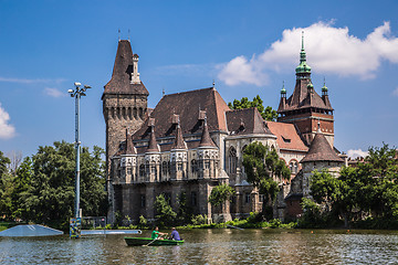 Image showing The Vajdahunyad castle, Budapest main city park