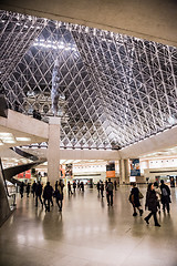 Image showing Inside the Louvres pyramid