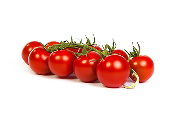 Image showing Juicy organic Cherry tomatoes isolated