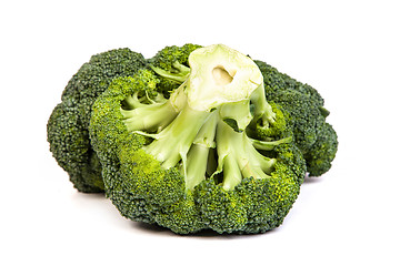 Image showing Single broccoli floret isolated on white