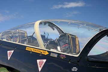 Image showing Cockpit of a Hawk jet plane