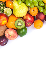 Image showing Huge group of fresh fruits