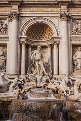 Image showing Trevi Fountain - famous landmark in Rome