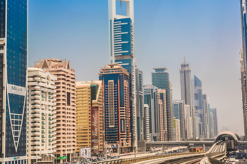 Image showing Dubai downtown. East, United Arab Emirates architecture