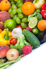 Image showing Huge group of fresh vegetables and fruits