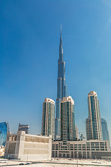 Image showing View on Burj Khalifa, Dubai, UAE, at night