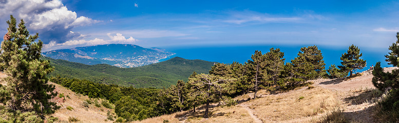 Image showing South part of Crimea peninsula, mountains Ai-Petri landscape. Uk