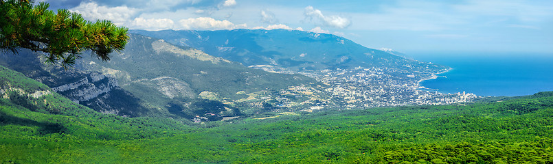 Image showing South part of Crimea peninsula, mountains Ai-Petri landscape. Uk