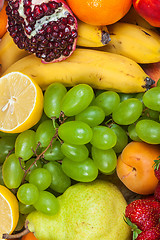 Image showing Huge group of fresh fruits