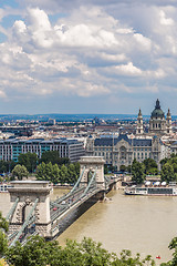 Image showing Chain Bridge and Hungarian Parliament, Budapest, Hungary