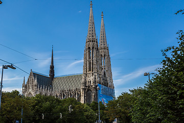 Image showing Vienna, Austria - famous Votivkirche ,Votive Church