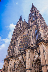 Image showing The west facade of St. Vitus Cathedral in Prague (Czech Republic