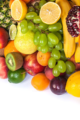 Image showing Huge group of fresh fruits