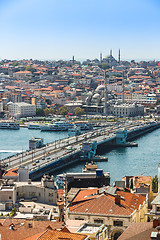 Image showing Istanbul panoramic view from Galata tower. Turkey