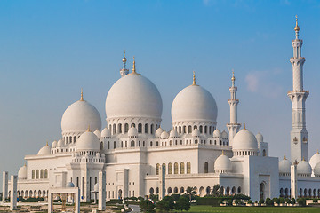 Image showing Sheikh Zayed Mosque in Middle East United Arab Emirates with ref