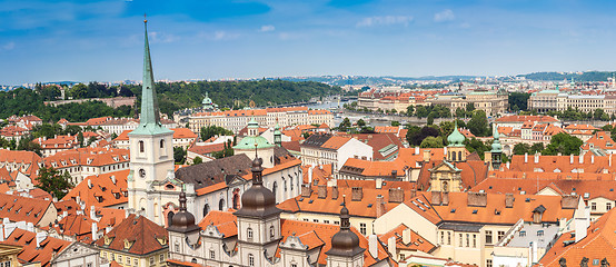 Image showing Karlov or charles bridge in Prague in summer