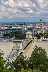 Image showing Chain Bridge and Hungarian Parliament, Budapest, Hungary