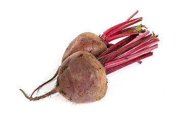 Image showing Fresh red beet isolated on  white