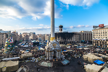 Image showing Ukrainian revolution, Euromaidan after an attack by government f