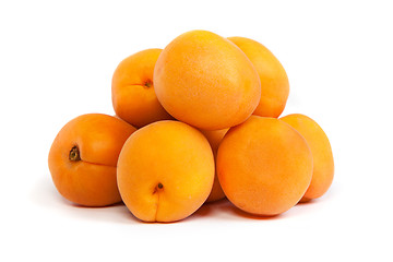 Image showing Apricots on a white background