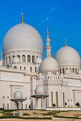 Image showing Sheikh Zayed Mosque in Middle East United Arab Emirates with ref