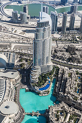 Image showing Address Hotel in the downtown Dubai area overlooks the famous da