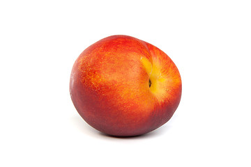 Image showing Three fresh nectarines on white