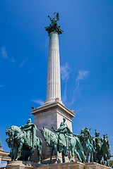 Image showing Hungary, Budapest Heroes' Square in the summer on a sunny day