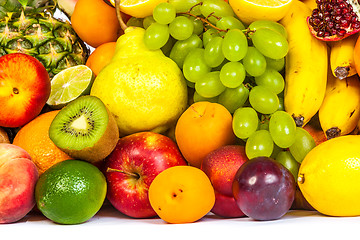 Image showing Huge group of fresh fruits