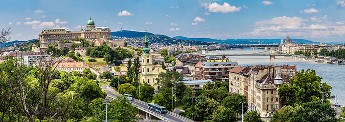 Image showing Budapest Royal Palace morning view.