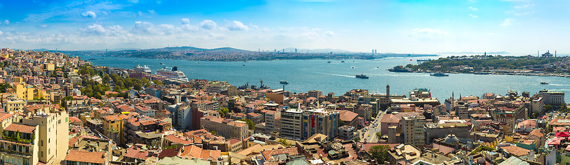 Image showing Istanbul panoramic view from Galata tower. Turkey