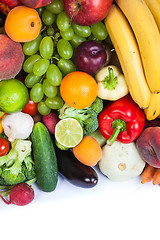 Image showing Huge group of fresh vegetables and fruits