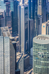 Image showing Dubai downtown. East, United Arab Emirates architecture. Aerial 