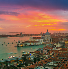 Image showing View of Basilica di Santa Maria della Salute,Venice, Italy