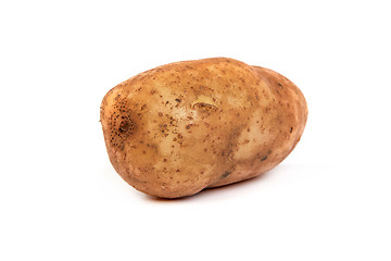 Image showing One potato isolated on white