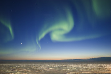 Image showing Twilight Aurora Borealis