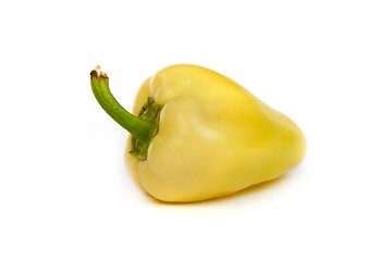 Image showing A yellow bell sweet pepper isolated on white