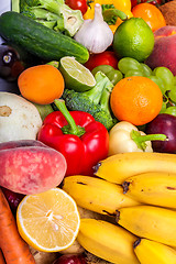 Image showing Group of fresh vegetables isolated on white