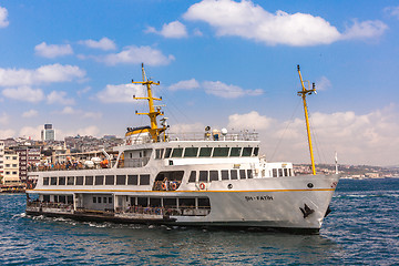 Image showing Ferryboat in Istanbul Turkey transporting people