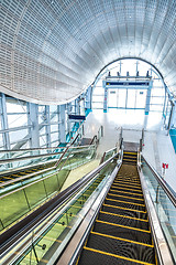 Image showing Automatic Stairs at Dubai Metro Station