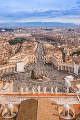 Image showing Panorama of Vatican and Rome